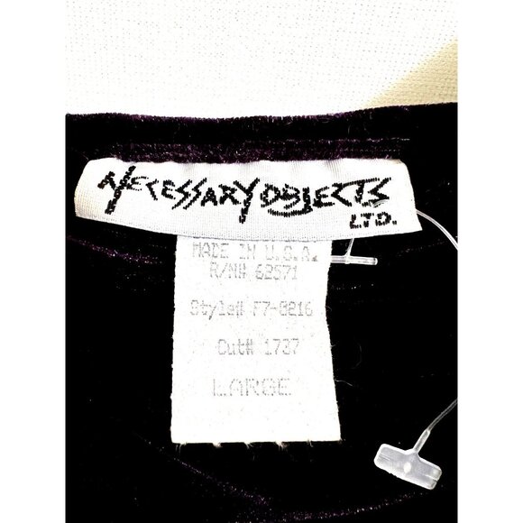 Necessary Object Purple Velvet Maxi Long Strap Dress Size L Cocktail Party - VTG - Picture 8 of 8